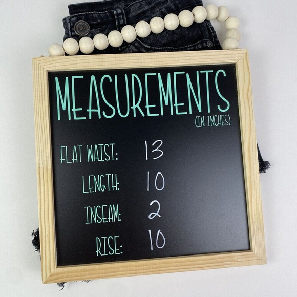 Iris Jeans Cut Off Shorts Modern Vintage Black Stone Washed Size Medium - Picture 10 of 10